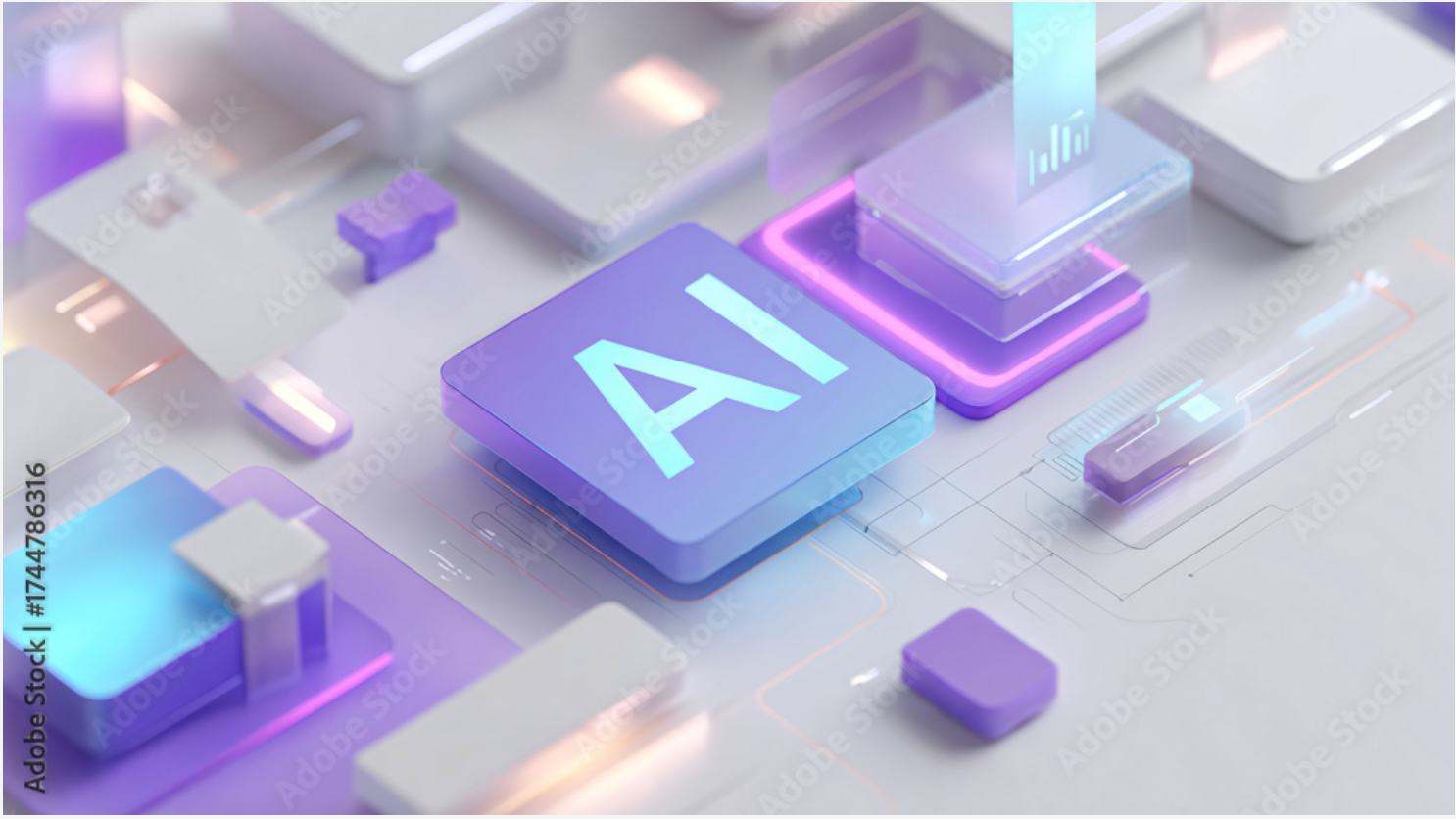 AI chip on a circuit board
