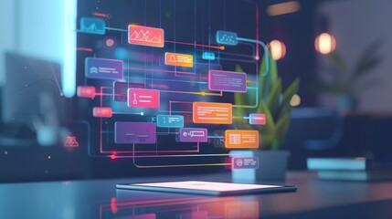 Colorful digital execution graph