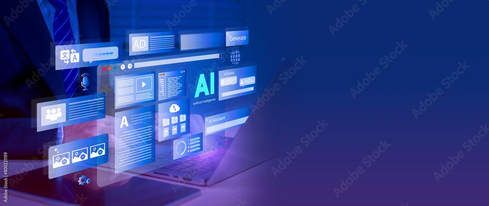 AI workflow screen with generated content